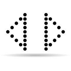 Swipe up internet button shadow, online web design arrow move icon, vector illustration