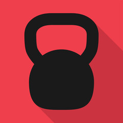 Kettlebell icon, fitness sport symbol, iron equipment vector illustration, workout heavy training web mark