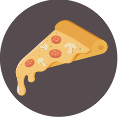 Piece of pizza logo/ icon
