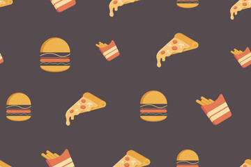 Fast food seamless pattern