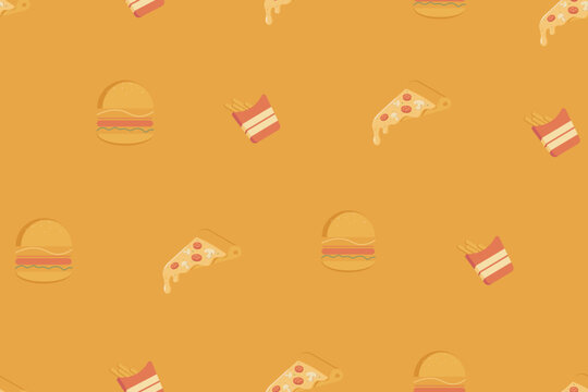 Fast food seamless pattern