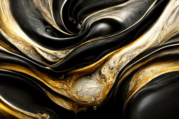 Black and gold marble backdrop