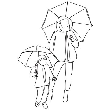 mom and baby under an umbrella