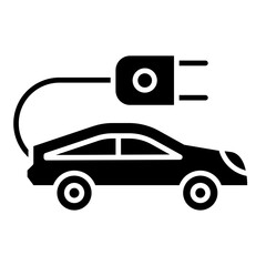 Electric Car Icon Style