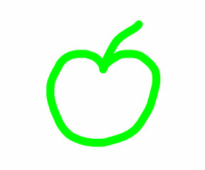 simple green apple illustration