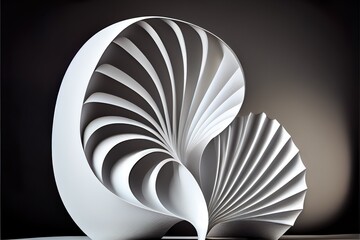 abstract shape of white stripes, a close up of a fan, illustration with black automotive