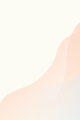 white background with blue and orange smooth waves, light pastel colors card template with free space