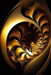 abstract digital art with golden, background pattern, illustration with gold amber