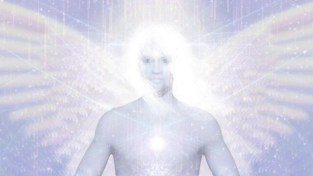 Guardian Angel, Archangel Michael 3D Illustration, Meditation Animation