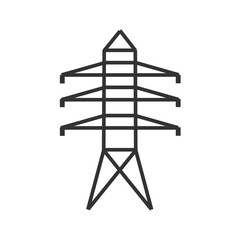 Electric transmission line icon. Steel infrastructure tower vector ilustration.