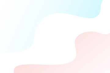 modern minimal style pastel blue and pink waves on white background with free space for text