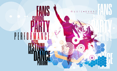 Nightlife and music festival concept. Vector illustration ready for banner or poster