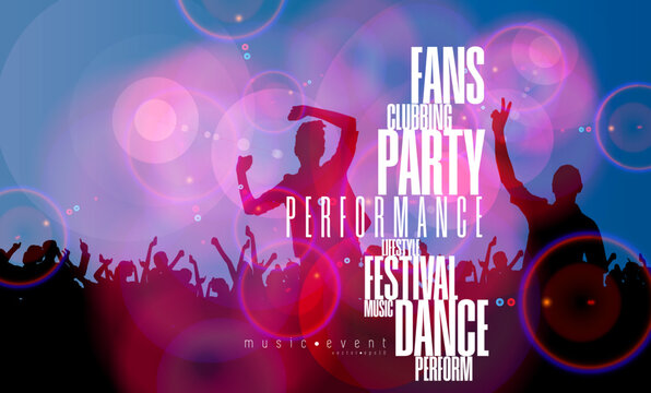 Nightlife and music festival concept. Vector illustration ready for banner or poster