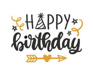 Fototapeta premium Happy Birthday Greeting card, banner