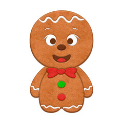 Cute Christmas gingerbread cookie for different holidays designs.