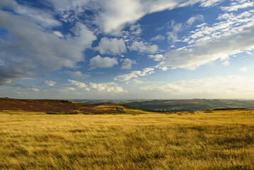 field and sky Millstones Stanage Edge 