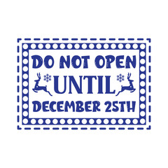 Do not open until December 25th