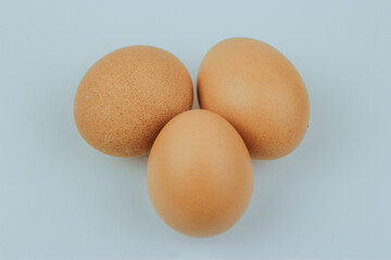 chicken eggs on a white background
