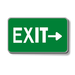 exit sign with arrow