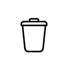 Trash icon vector design logo template