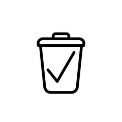 Trash icon vector design logo template