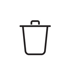 Trash icon vector design logo template