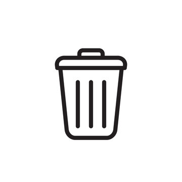 Trash icon vector design logo template