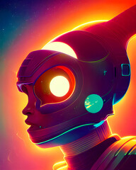 Space Astronaut Dreams of Stars - 2d Graphic Art