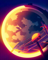 Big Night Moon Dreams - 2d Graphic Art
