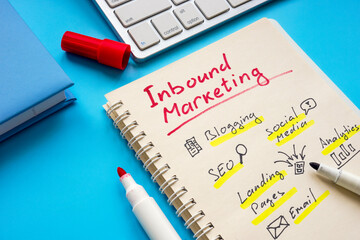 Notes about inbound marketing and red marker.