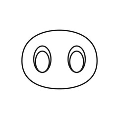 Pig nose icon. Pig snout symbol modern, simple, vector, icon for website design, mobile app, ui. Vector Illustration