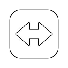Left-right arrow icon. Multimedia symbol modern, simple, vector, icon for website design, mobile app, ui. Vector Illustration