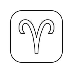 Aries icon. Astrology symbol modern, simple, vector, icon for website design, mobile app, ui. Vector Illustration