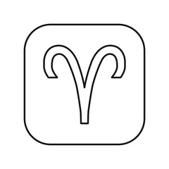 Aries icon. Astrology symbol modern, simple, vector, icon for website design, mobile app, ui. Vector Illustration