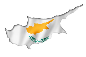 Cyprus flag map