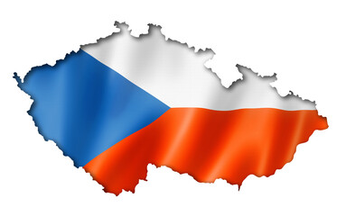 Czech flag map - obrazy, fototapety, plakaty