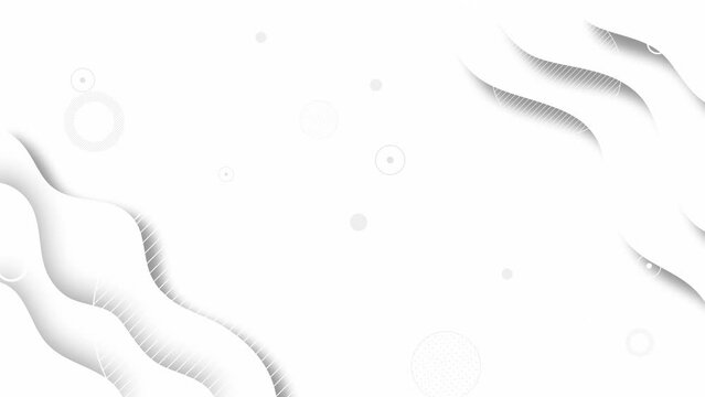 Motion graphics for geometric design. Seamless white background animation.