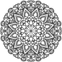 Mandalas for coloring book color pages.Vector abstract mandala pattern.