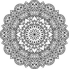 Mandalas for coloring book color pages.Vector abstract mandala pattern.