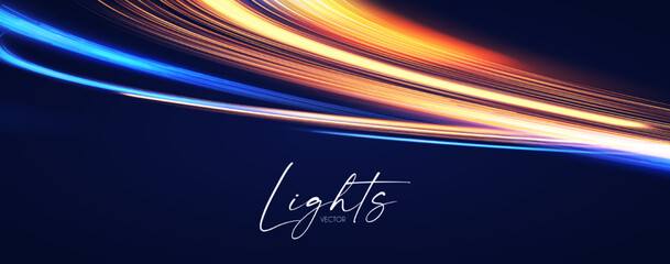 Motion light effect. Shining magic background and liquid speed light