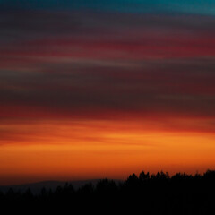 Fototapeta na wymiar Deep Cloudscape at Sunset, taken on Bredon Hill Worcestershire