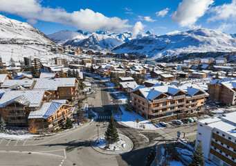 Village de l'Alpe d'Huez en Isère