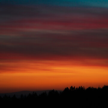 Deep Cloudscape At Sunset, Taken On Bredon Hill Worcestershire