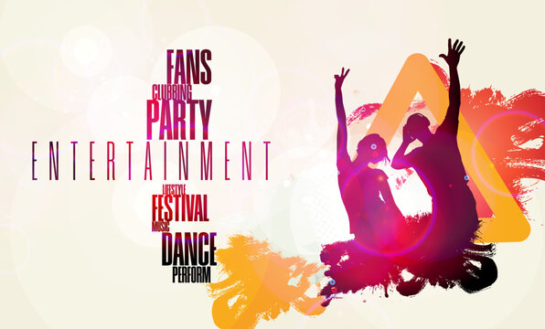 Nightlife and music festival concept. Vector illustration ready for banner or poster