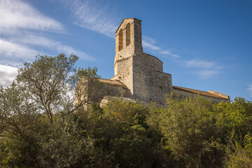 Fototapeta na wymiar Sant Miquel Church in Olerdola, Catalonia
