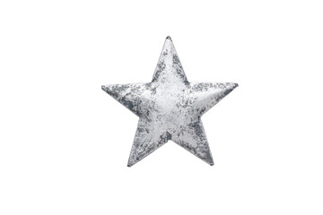 Christmas tree stars decorations isolated on white background.