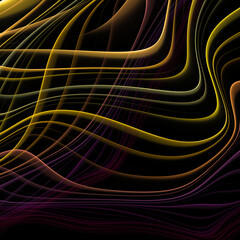 Pattern of Color Fractal Waves