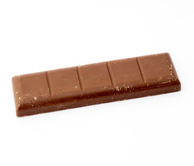 whole chocolate bar over white background