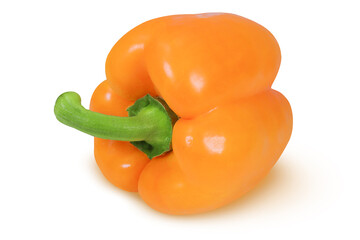 Orange pepper on an isolated white background.