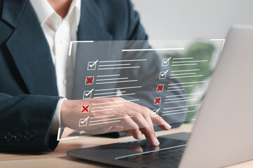 Questionnaire with checkboxes, filling survey form online, Choose the correct answer on the exam.